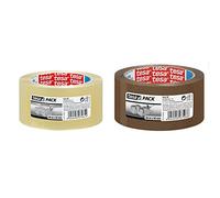 tesapack® Standard PP ruidoso 66m x 50mm transparente & TE58173-00000-00 Tesapack Standard PP Ruidoso, Marrone, 66 m x 50 mm