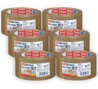 Tesa tesapack Ultra Forte - Nastro Adesivo d'Imballaggio in PVC Solido e Sicuro - Marrone - 6x 66 m x 50 mm