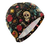 Teschi Boho Ancient Primitive Tribe mens nuoto per Unisex Adulti Capelli Corti cuffie da nuoto impermeabili per le donne nuoto Protezione dei capelli e riduzione della resistenza gorro para piscina