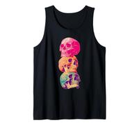 Teschi Colorati Tropicale Gotico Estate Summerween Goth Canotta
