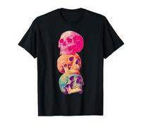 Teschi Colorati Tropicale Gotico Estate Summerween Goth Maglietta