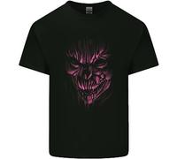 Teschi E Demoni Diavolo Satana Orrendo Mietitore Gothic T-Shirt bambini