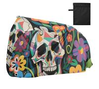 Teschi Fiori Colorati Stampa Stile Impermeabile Bike Covers con Fori di Blocco Anti Polvere Pioggia Neve UV Storage Copertura Bici Elettrica Adatto per la maggior parte dei capa para motocicleta