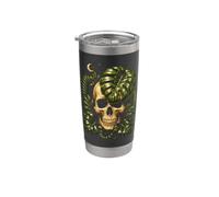 Teschi Monstera Foglie Pianta Botanica Halloween Mamma Bicchiere termico in acciaio inox doppia parete
