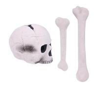 Teschi per pozzo di fuoco con teschio, teschi per pozzo di fuoco - tronchi di falò di Halloween | tronco di umano imitato per camini interni o esterni, decorazione di Halloween per