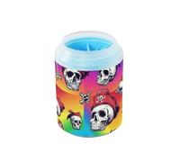 Teschi Pirata Scarlatto Arcobaleno Carino Riutilizzabile Cane Pulitore Rondella e Massaggiatore Spazzola in Silicone Morbido Animali Forniture e Accessori per Gatti Cani