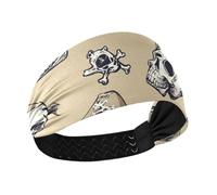 Teschi Pirata Scarlatto Beige no slip fascia da baseball Elastico fasce sudate per Yoga Running Yoga Allenamenti vendas para el pelo mujer