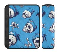 Teschi Pirata Scarlet Blue 2 pz seggiolino auto Neck Strap Covers Stop cintura di sicurezza taglio nel collo per borsa Protector para cinturón de carro