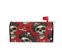 Teschi Pirata Scarlet Pirata Decorativa cassetta postale coperture magnetiche per il ringraziamento divertente memoriale giorno mailbox copre magnetico dimensioni standard copertura para buzon