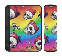 Teschi Pirata Scarlet Rainbow Carino 2 pz Cinture di Sicurezza Coperture per le Donne Protegge il Collo e le Spalle per Borsa Protector para cinturón de carro