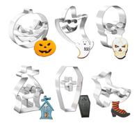 Teschio 6 Pezzi Stampo Per Pasticceria Halloween Teschio Fantasma Casa