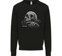 Teschio Affogante Sto Bene Uomo Felpa Maglione