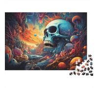 Teschio Arte Fantastica Puzzle 1000 Pezzi Carta Puzzle per Adulti Scenario Artistico Onirico Relax Decorazione Casa Regalo 38x26cm/1000pcs