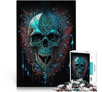 Teschio Bio-Organico Puzzle da 1000 pezzi per adulti Aiuta il cervello ad allenare i giocattoli che creano dipendenza per coltivare la pazienza decorazione murale 38x26cm