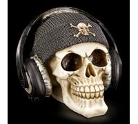 Teschio Con Cuffie E Berretto - Dead Beat Grigio - Teschio Divertente