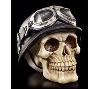 Teschio - Croce Ferro Con Bikerhelm - Nemesis Now Teschio Biker Dekostatue