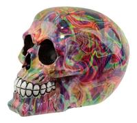 Puckator Teschio Decorativo - Effetto Marmo Arcobaleno