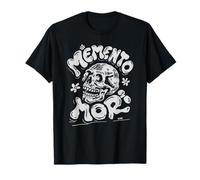 Teschio della filosofia stoica Memento Mori Retro Groovy Art Maglietta