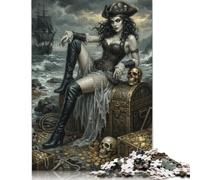 Teschio della regina dei pirati Teschio Puzzle 1000 Pezzi, Puzzle Famiglia
