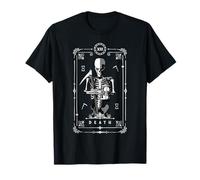 Teschio di astrologia Gotica occulta dei tarocchi della Morte Maglietta