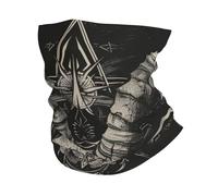 Teschio di Capra Occulto Diavolo Satana Gotico Oscuro Donna Uomo Bandana Durevole Ghetta da Collo Antivento Sciarpa A Tubo per Escursionismo Yoga Sports