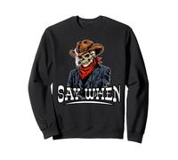 Teschio di Cowboy - Say When Stile Gotico per Halloween Felpa