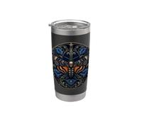 Teschio di falena con testa di morte, elegante, gotico, Halloween Bicchiere termico in acciaio inox doppia parete