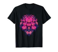 Teschio di Fiori Mandala Orchidea Rosa Tropicale Maglietta