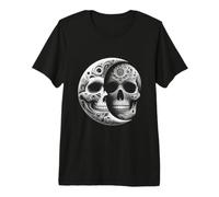 Teschio di Luna Crescente - Teschio di Zucchero Celeste Gotico Maglietta Premium