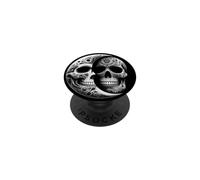 Teschio di luna crescente - Teschio di zucchero celeste gotico PopSockets PopGrip Adesivo