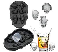 Teschio di Morte Stampi per cubetti di ghiaccio, 3D Teschio di ghiaccio con coperchio, divertente teschio di ghiaccio per Whiskey