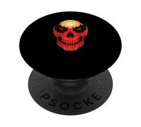 Teschio Di Testa Morto Nero Scuro Teschi Di Branco Di PopSockets PopGrip Adesivo