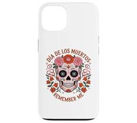 TESCHIO DI ZUCCHERO CON FIORI LOS MUERTOS REMEMBER ME MEXICO DAY Custodia per iPhone 13