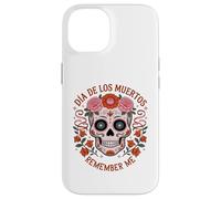 TESCHIO DI ZUCCHERO CON FIORI LOS MUERTOS REMEMBER ME MEXICO DAY Custodia per iPhone 14