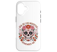 TESCHIO DI ZUCCHERO CON FIORI LOS MUERTOS REMEMBER ME MEXICO DAY Custodia per iPhone 16