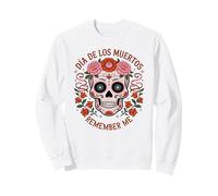 Teschio di Zucchero con Fiori Los Muertos Remember Me Mexico Day Felpa