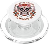 TESCHIO DI ZUCCHERO CON FIORI LOS MUERTOS REMEMBER ME MEXICO DAY PopSockets PopGrip per MagSafe