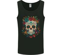 Teschio di Zucchero Dotd Giorno Dei Morti Uomo Canotta Maglia