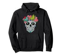 Teschio di zucchero Halloween Calavera Dia De Los Muertos Felpa con Cappuccio