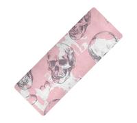 Teschio e Cuore stampato viaggio yoga mat packable leggero gomma naturale antiscivolo, con borse tapete para ejercicio 180,3x66 cm per palestra