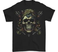 Teschio From The Darkness Uomo T-Shirt 100% Cotone