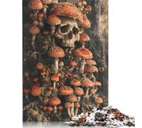 Teschio Funghi Morte Puzzle 1000 Pezzi Puzzle Adulti Gioco Puzzle Giocattoli Adolescenti Puzzle Regali Decorazione da Parete 1000pz (75x50cm)