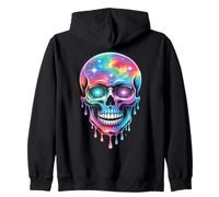 Teschio galattico Che scioglie Stelle vibranti Felpa con Cappuccio