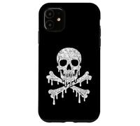Teschio gocciolante ossa incrociate scheletro Jolly Roger Flag Horror Custodia per iPhone 11