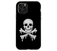 Teschio gocciolante ossa incrociate scheletro Jolly Roger Flag Horror Custodia per iPhone 11 Pro