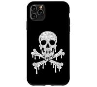 Teschio gocciolante ossa incrociate scheletro Jolly Roger Flag Horror Custodia per iPhone 11 Pro Max