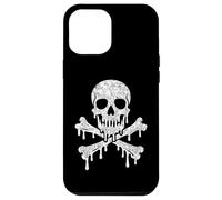 Teschio gocciolante ossa incrociate scheletro Jolly Roger Flag Horror Custodia per iPhone 12 Pro Max