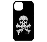 Teschio gocciolante ossa incrociate scheletro Jolly Roger Flag Horror Custodia per iPhone 13
