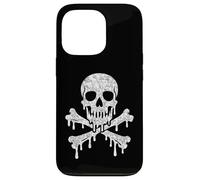 Teschio gocciolante ossa incrociate scheletro Jolly Roger Flag Horror Custodia per iPhone 13 Pro