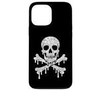 Teschio gocciolante ossa incrociate scheletro Jolly Roger Flag Horror Custodia per iPhone 13 Pro Max